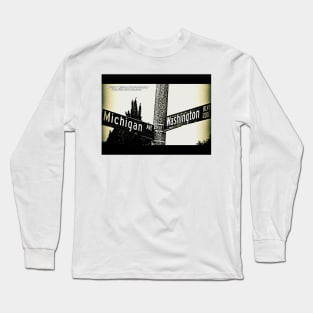 Michigan Avenue & Washington Boulevard, Pasadena, California by Mistah Wilson Long Sleeve T-Shirt